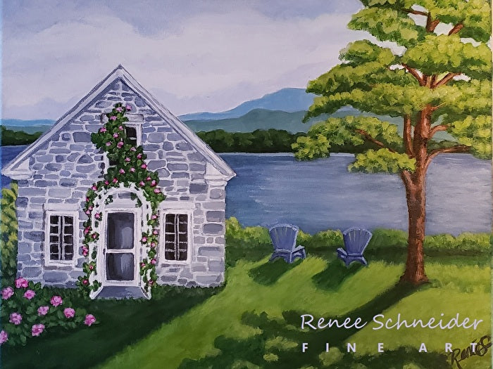 Stone Cottage by Renee Schneider