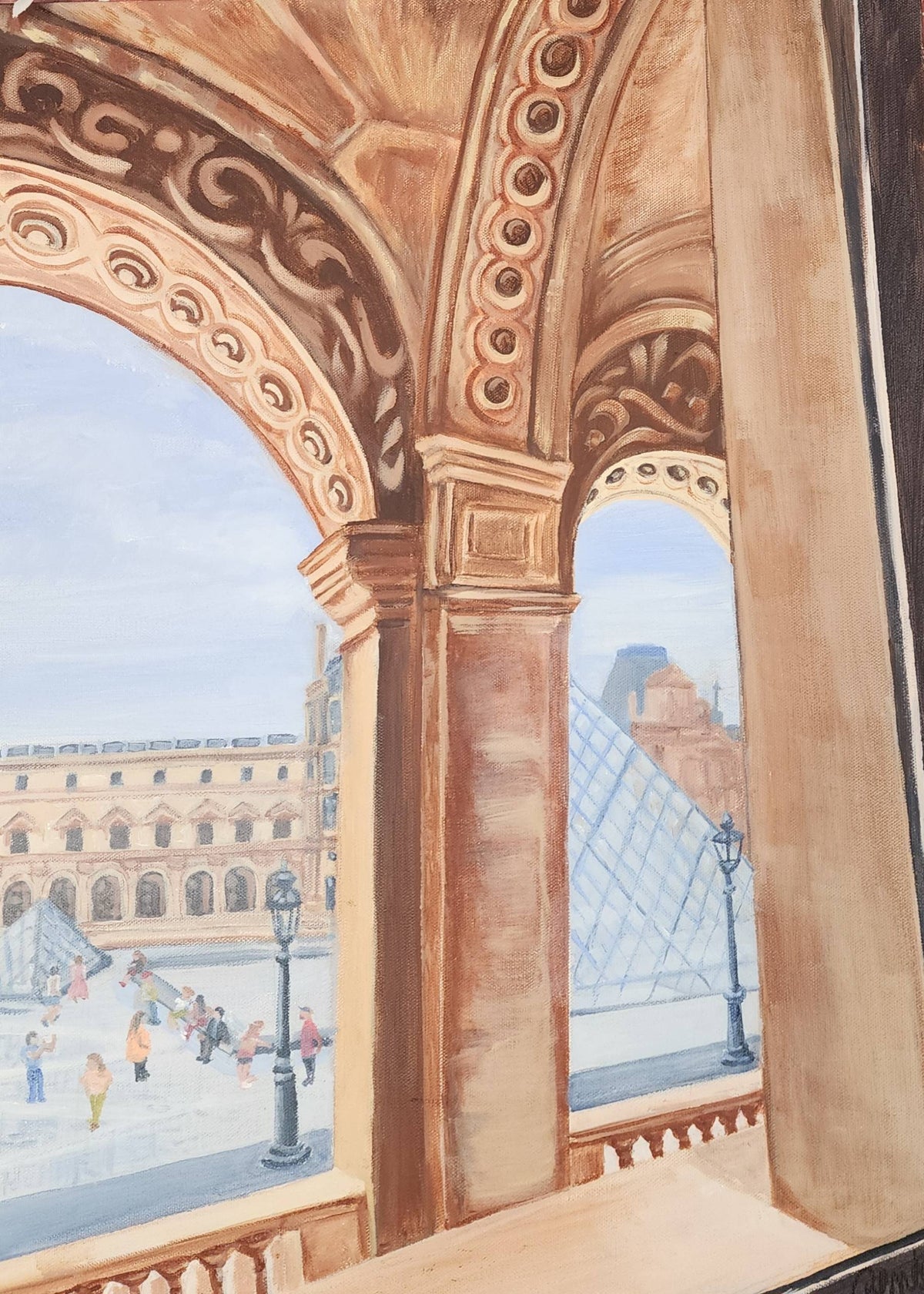 Looking out of the Louvre by Renee Schneider