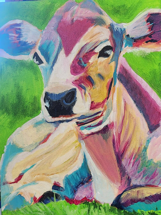 Calf in the Sun by Renee Schneider